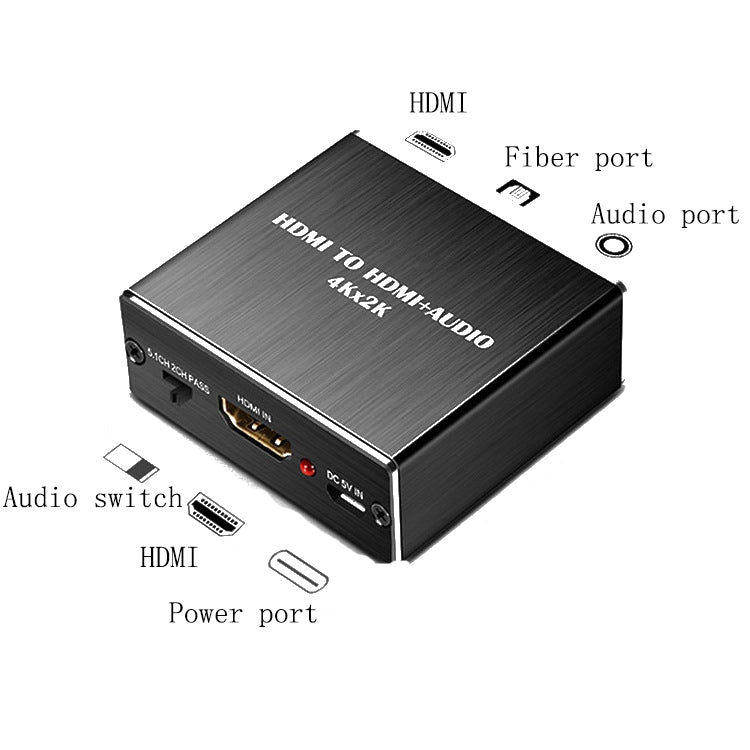 HDMI TO HDMI+AUDIO Audio Separator(Black) - Splitter by buy2fix | Online Shopping UK | buy2fix