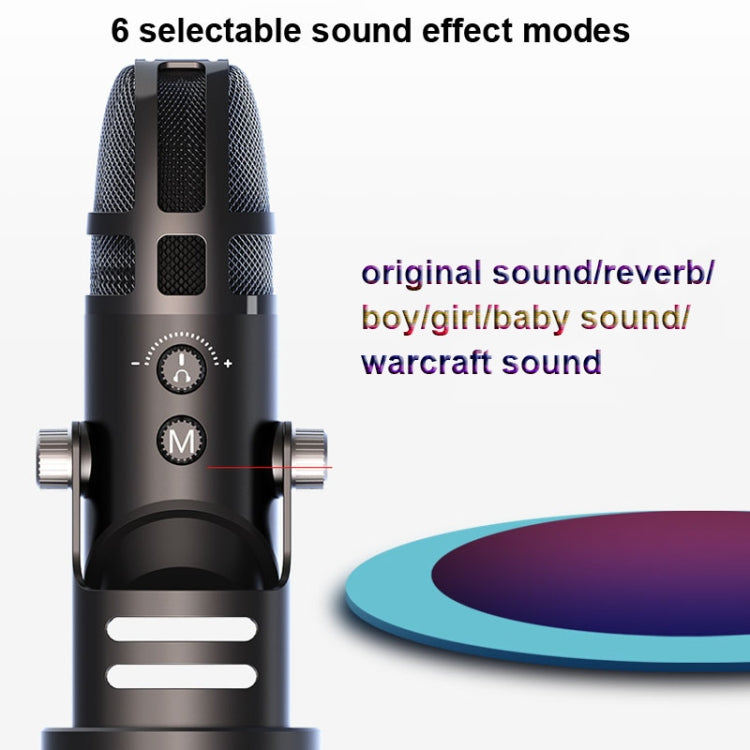 M9 RGB Condenser Microphone Built-in Sound Card,Style: Computer Version - Consumer Electronics by buy2fix | Online Shopping UK | buy2fix