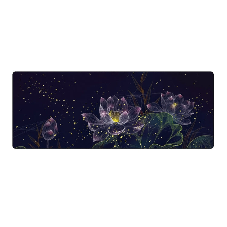 400x900x2mm Locked Large Desk Mouse Pad(2 Lotus) - Mouse Pads by buy2fix | Online Shopping UK | buy2fix