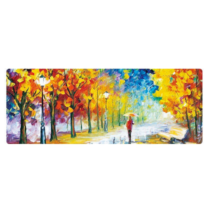 300x800x1.5mm Unlocked Am002 Large Oil Painting Desk Rubber Mouse Pad(Autumn Leaves) - Mouse Pads by buy2fix | Online Shopping UK | buy2fix