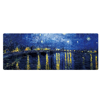 300x800x2mm Locked Am002 Large Oil Painting Desk Rubber Mouse Pad(Starry Night) - Mouse Pads by buy2fix | Online Shopping UK | buy2fix