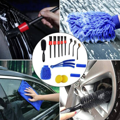 15 PCS / Set Car Cleaning Brush Wax Sponge Car Wash Tool Brush - In Car by buy2fix | Online Shopping UK | buy2fix