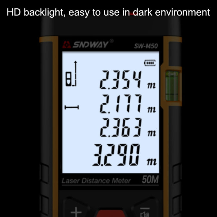 SNDWAY SW-M70 Laser Distance Meter Infrared Measuring Instrument, Distance: 70m - Consumer Electronics by SNDWAY | Online Shopping UK | buy2fix