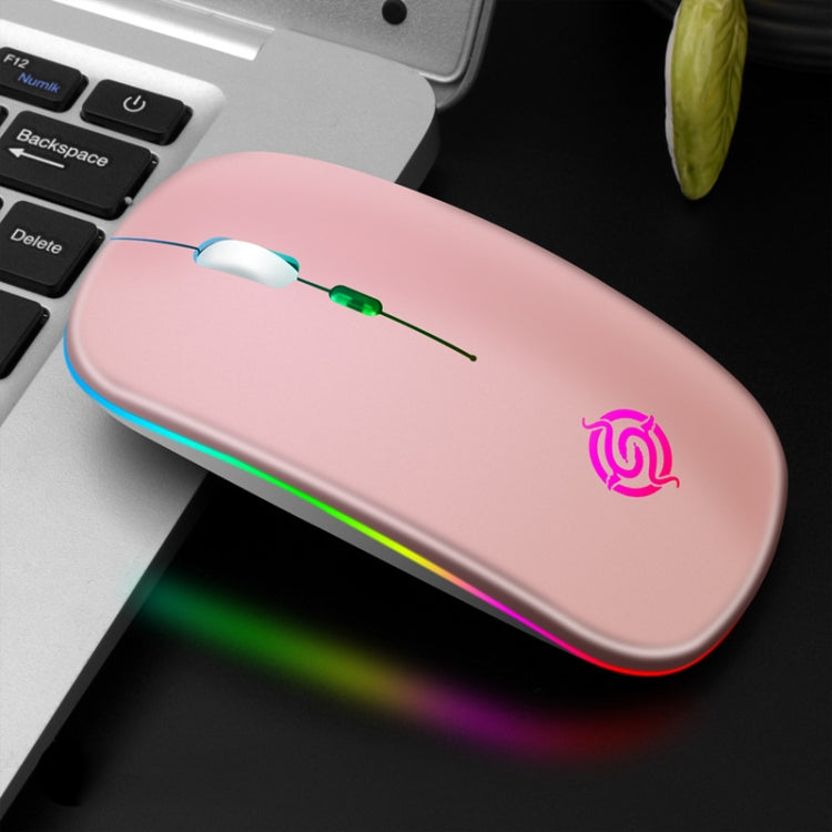 K-Snake BM110 RGB Lighting Effect Wireless Bluetooth Mouse(Rose Gold) - Wireless Mice by K-Snake | Online Shopping UK | buy2fix