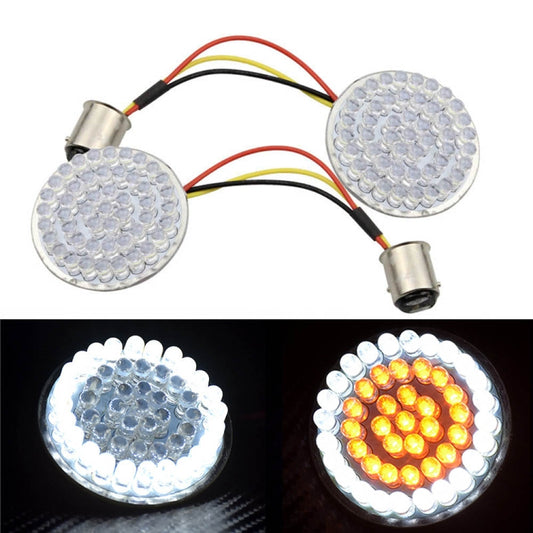 2 PCS Motorcycle LED Signal Steering Lamp For Dyna(White Yellow Light 1157 Without Lampshade) - In Car by buy2fix | Online Shopping UK | buy2fix