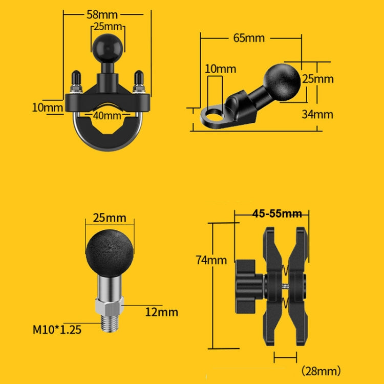 Motorcycle Bracket Crab Navigation Phone Bracket,Style： M10+15W Wireless Charging - In Car by buy2fix | Online Shopping UK | buy2fix