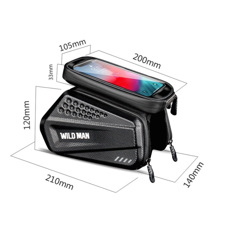 WILD MAN ES6 1.2L Multifunctional Bicycle Front Beam Bag(Black) - Bicycle Bags by WILD MAN | Online Shopping UK | buy2fix