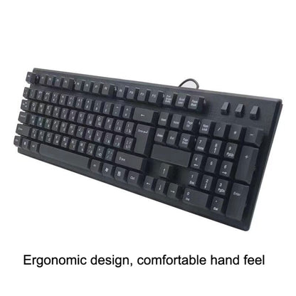 108 Keys Computer USB Wired Keyboard, Cable Length: 1.5m(Russian) - Wired Keyboard by buy2fix | Online Shopping UK | buy2fix