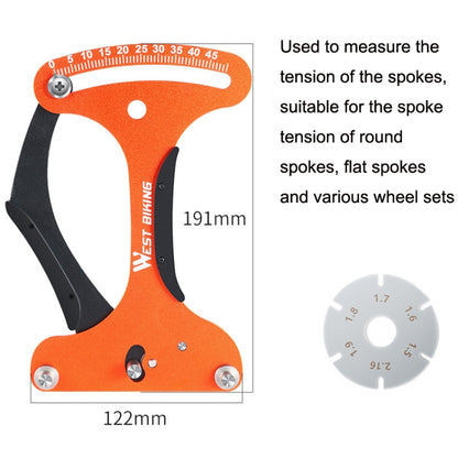 WEST BIKING Bicycle Spoke Tension Meter Rim Tensioner Calibrator(Orange) - Outdoor & Sports by WEST BIKING | Online Shopping UK | buy2fix