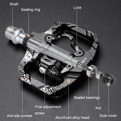 A Pair WEST BIKING YP0802086 Mountain Bike Aluminum Bearing Pedals(Black) - Outdoor & Sports by WEST BIKING | Online Shopping UK | buy2fix