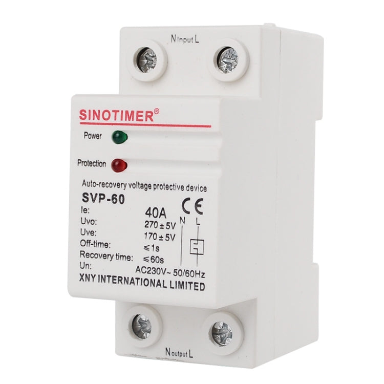 SINOTIMER Single-Phase Self-Duplex Intelligent Over-Pressure Protector(SVP-60) - Consumer Electronics by SINOTIMER | Online Shopping UK | buy2fix