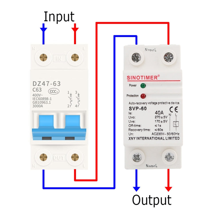 SINOTIMER Single-Phase Self-Duplex Intelligent Over-Pressure Protector(SVP-60) - Consumer Electronics by SINOTIMER | Online Shopping UK | buy2fix