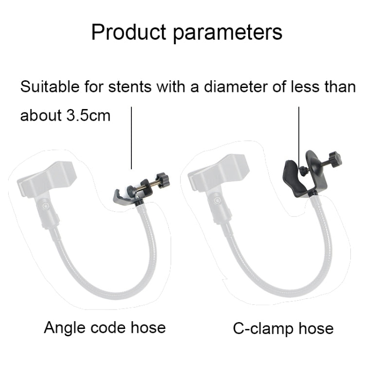 RG-10 Microphone Phone Live Hose Holder, Spec: Code Hose+U-shaped Clip - Consumer Electronics by buy2fix | Online Shopping UK | buy2fix