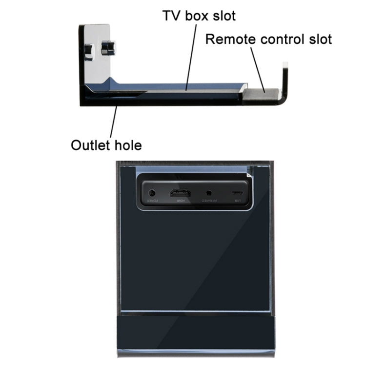 Set Top Box Wall Storage Mount For Amazon Fire TV(Half-transparent Tea Black) - Computer & Networking by buy2fix | Online Shopping UK | buy2fix