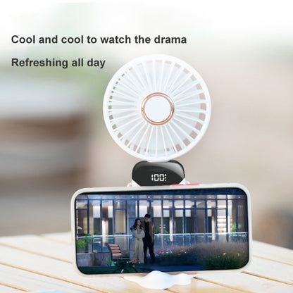 USB Handheld Digital Display Folding Aromatherapy Fan, Battery Capacity: 3000mAh(N15 Dark Green) - Consumer Electronics by buy2fix | Online Shopping UK | buy2fix