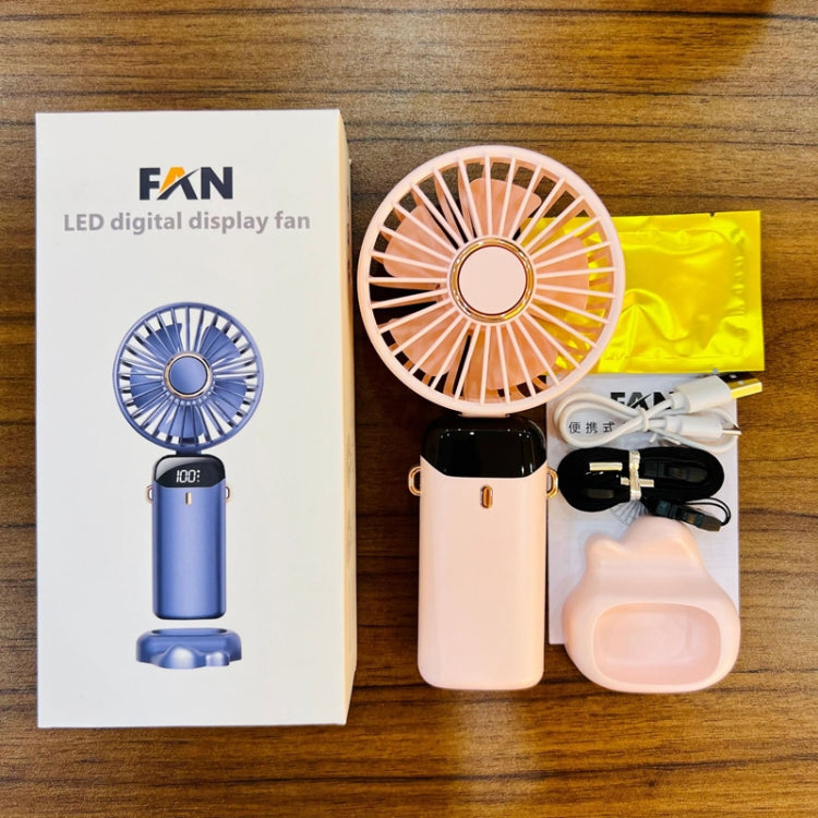 USB Handheld Digital Display Folding Aromatherapy Fan, Battery Capacity: 4000mAh(N15 White) - Consumer Electronics by buy2fix | Online Shopping UK | buy2fix