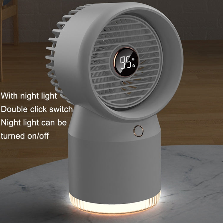 Spray Humidified LED Digital Display Office Home Fan, Style: USB Direct Plug(White) - Consumer Electronics by buy2fix | Online Shopping UK | buy2fix