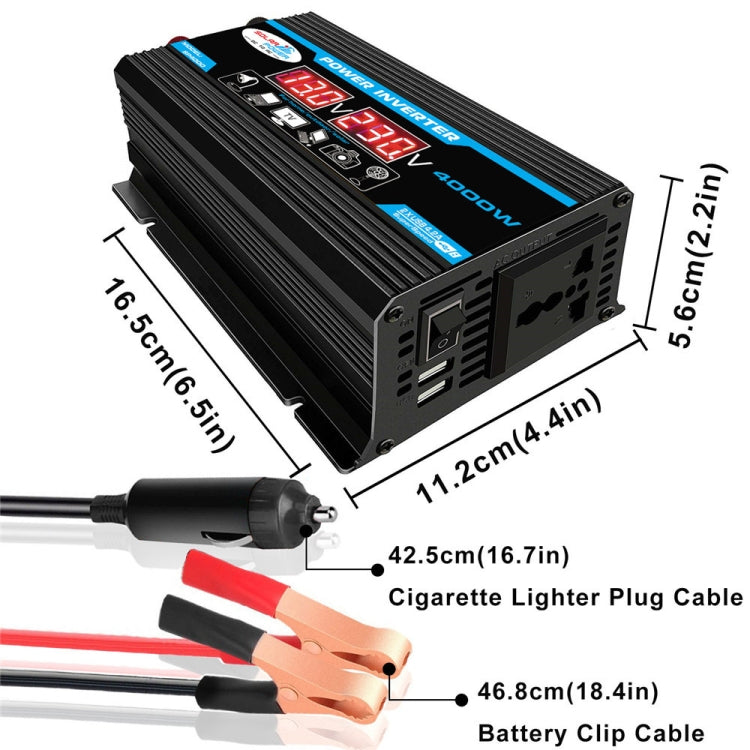 Solar Power System Inverter 30A Controller+18W 12V Solar Panel, Specification: Black 12V To 110V - Charger by buy2fix | Online Shopping UK | buy2fix