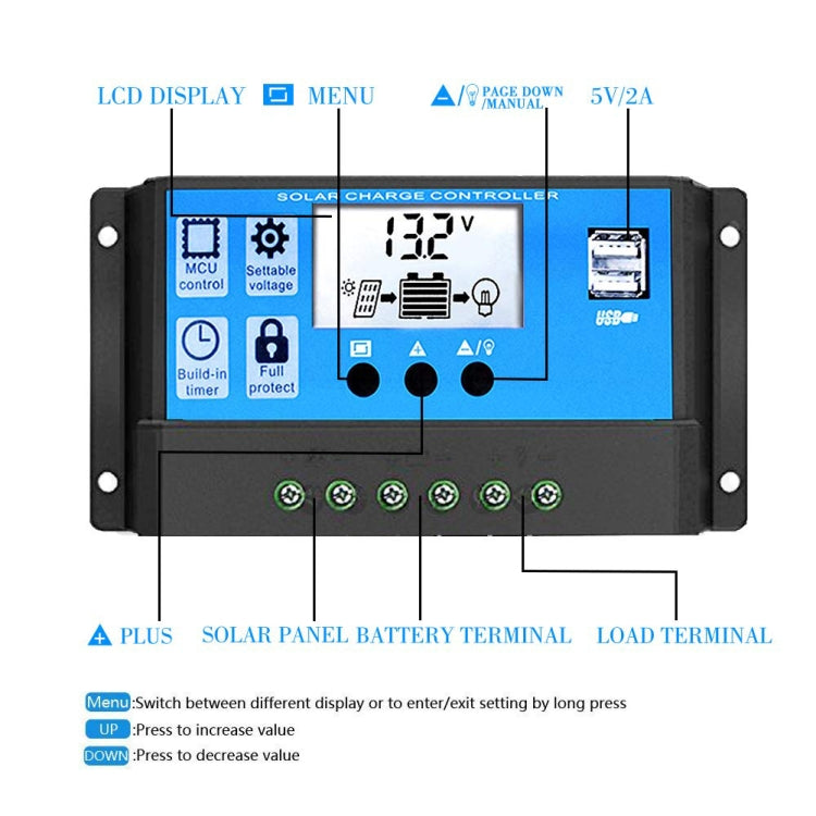 Solar Power System Inverter 30A Controller+18W 12V Solar Panel, Specification: Yellow 12V To 220V - Charger by buy2fix | Online Shopping UK | buy2fix