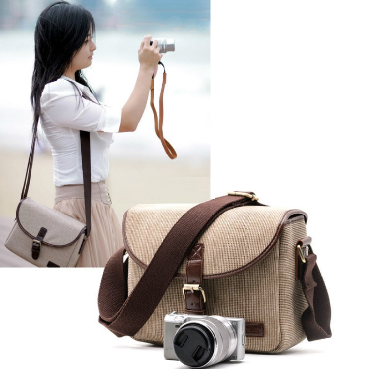 Casual SLR Camera Canvas Crossbody Bag(Blue) - Camera Accessories by buy2fix | Online Shopping UK | buy2fix