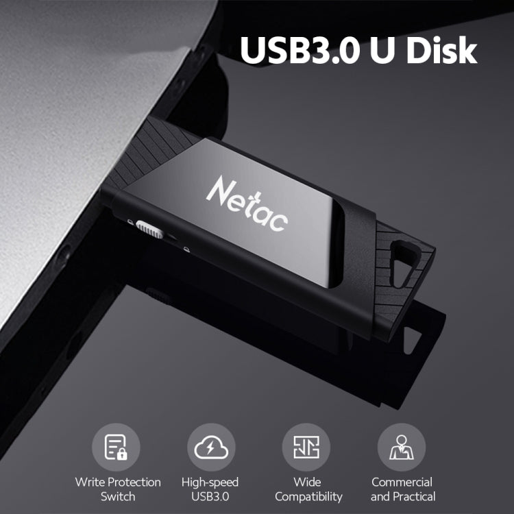 Netac U336 Protection With Lock Car High-Speed USB Flash Drives, Capacity: 128GB - USB Flash Drives by Netac | Online Shopping UK | buy2fix