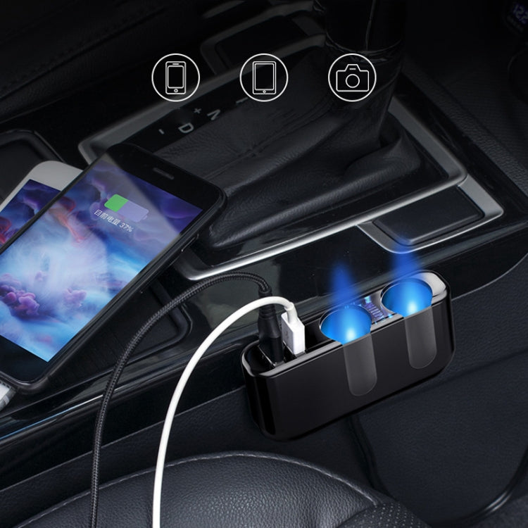 SHUNWEI Car Cigarette Lighter Charger 12/24V USB Converts Socket, Style: 2 Holes 2 USB Voltage - In Car by SHUNWEI | Online Shopping UK | buy2fix
