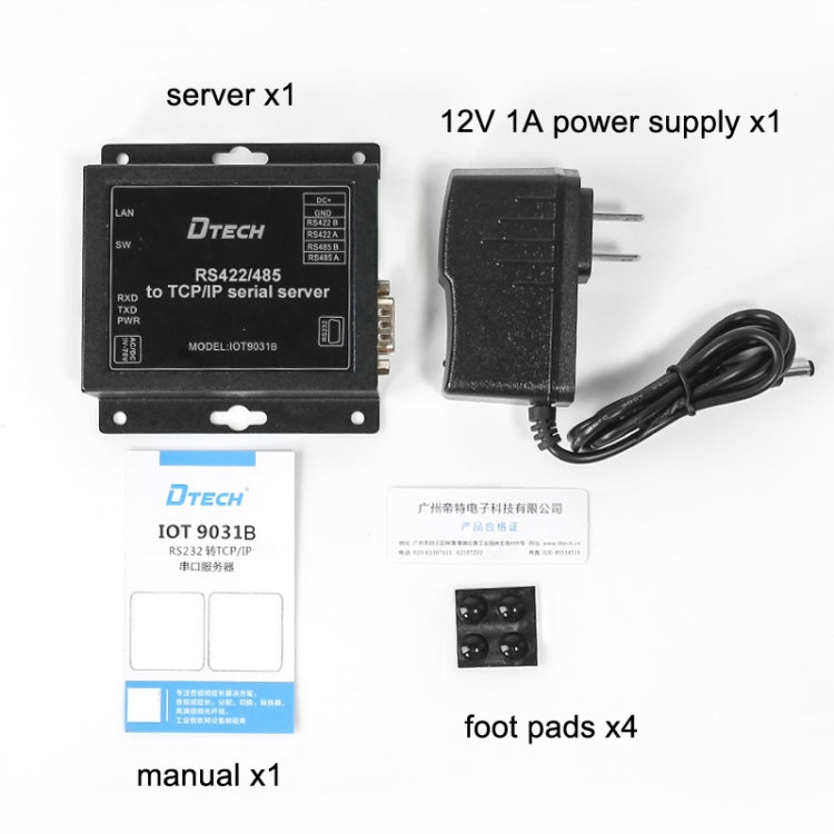 DTECH IOT9031B RS485/422 To TCP/IP Ethernet Serial Port Server, CN Plug - RS485 / RS232 Series by buy2fix | Online Shopping UK | buy2fix