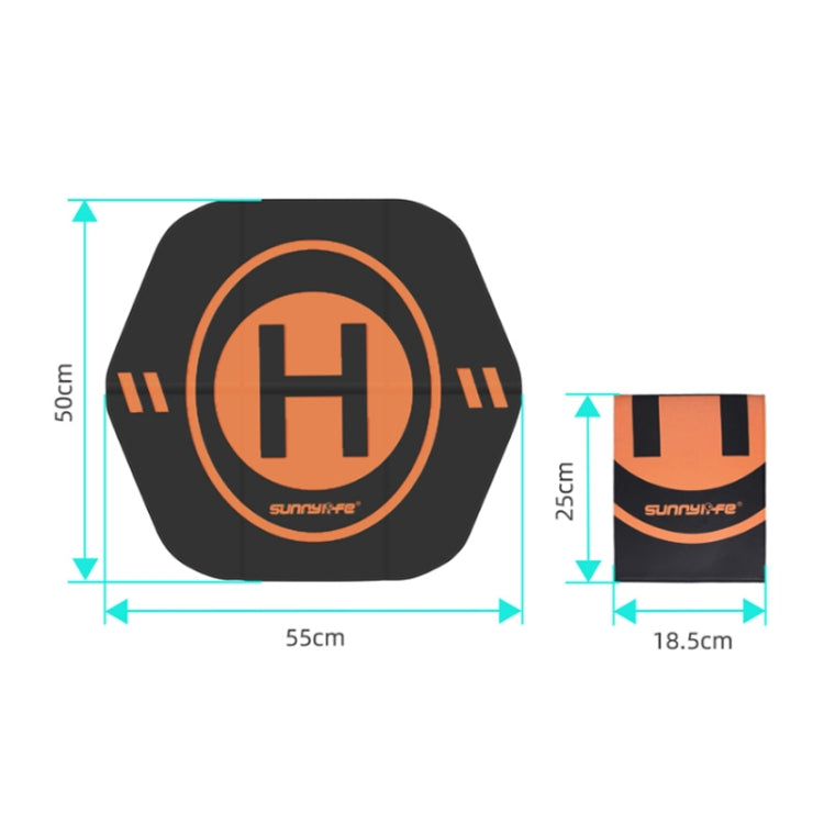 Sunnylife Drone Universal Double Sided Foldable Leather Helipad,Size:55 x 50cm - DJI & GoPro Accessories by Sunnylife | Online Shopping UK | buy2fix