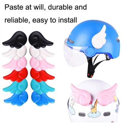 2 Pairs Motorcycle Helmet Angel Wings Decoration(Light Blue) - In Car by buy2fix | Online Shopping UK | buy2fix