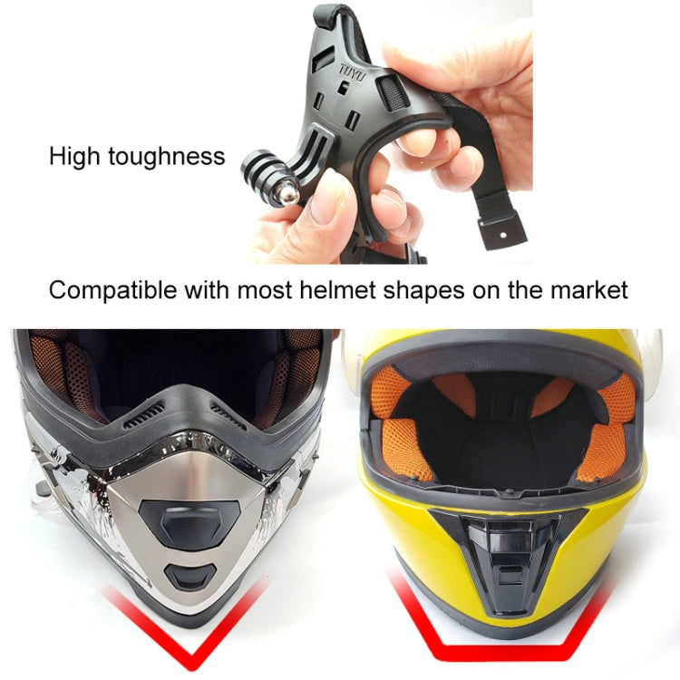 TUYU Motorcycle Helmet Chin Action Camera Mobile Phone Mounting Bracket Black Bracket - DJI & GoPro Accessories by TUYU | Online Shopping UK | buy2fix