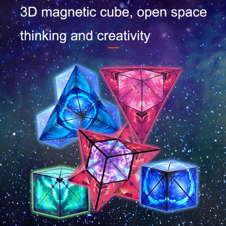 3D Variety Geometry Alien Magic Cube Magnetic Logic Thinking Children Educational Toys(Magic Purple) - Magic Cubes by buy2fix | Online Shopping UK | buy2fix