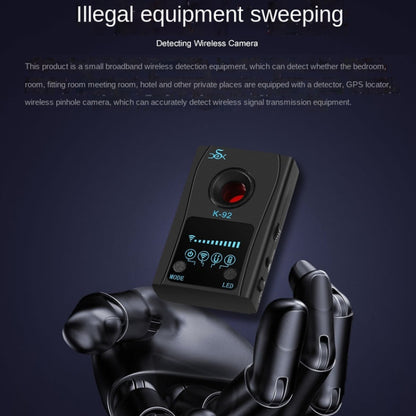 K92 Hotel Anti-candid Shooting Infrared Scanning Camera GPS Anti-location Detector - Security by buy2fix | Online Shopping UK | buy2fix