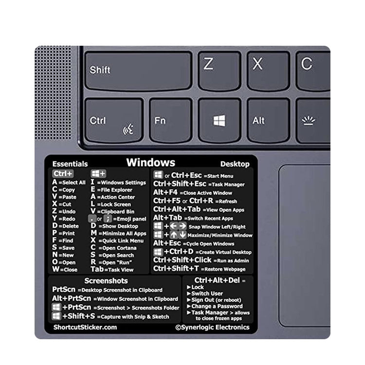 5 PCS PC Reference Keyboard Shortcut Sticker Adhesive for PC Laptop Desktop(For iPad) - Silicone / Sticker by buy2fix | Online Shopping UK | buy2fix