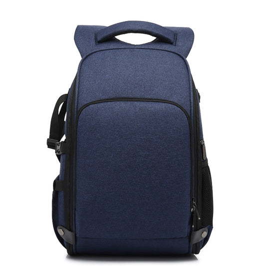 Cationic SLR Backpack Waterproof Photography Backpack with Headphone Cable Hole(Blue) - Camera Accessories by buy2fix | Online Shopping UK | buy2fix