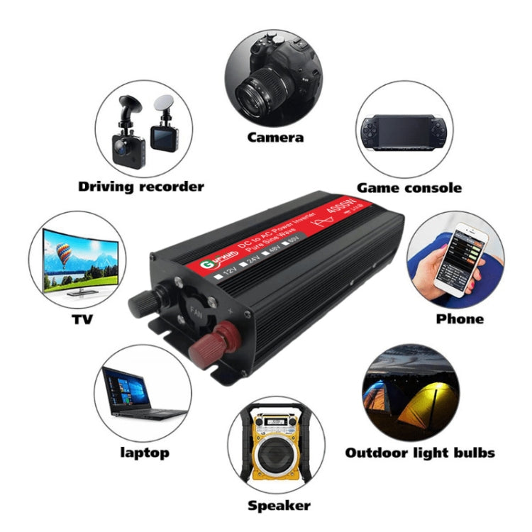 Gurxun 4000W Home Car Power Converter Sine Wave Inverter, Specification: 48V To 220V - In Car by Gurxun | Online Shopping UK | buy2fix