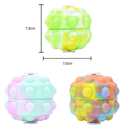 3 PCS Rotating Glowing Octagonal Silicone Ball Educational Toys, Specification: Not Glow(Yellow Blue) - Squeeze Toys by buy2fix | Online Shopping UK | buy2fix