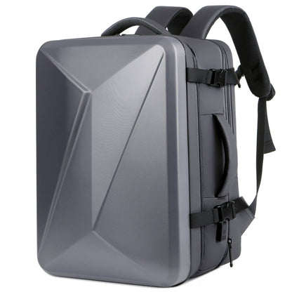 Large-capacity Waterproof Expandable Hard Shell Backpack with USB Charging Hole(162 Deep Gray) - Backpack by buy2fix | Online Shopping UK | buy2fix