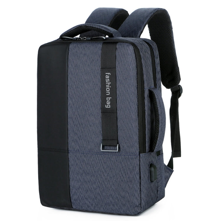 140 Large-capacity Business Commuter Laptop Backpack with USB Charging Interface(Blue) - Backpack by buy2fix | Online Shopping UK | buy2fix