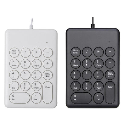 269 18 Keys Accounting Bank Engineering Wired Mini Chocolate Numeric Keypad, Cable Length: 1.25m(Black) - Wired Keyboard by buy2fix | Online Shopping UK | buy2fix