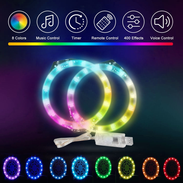 For PS5 RGB Lights Strips 8 Colors Multiple Decoration Led Lights with Remote Controller - Others by buy2fix | Online Shopping UK | buy2fix