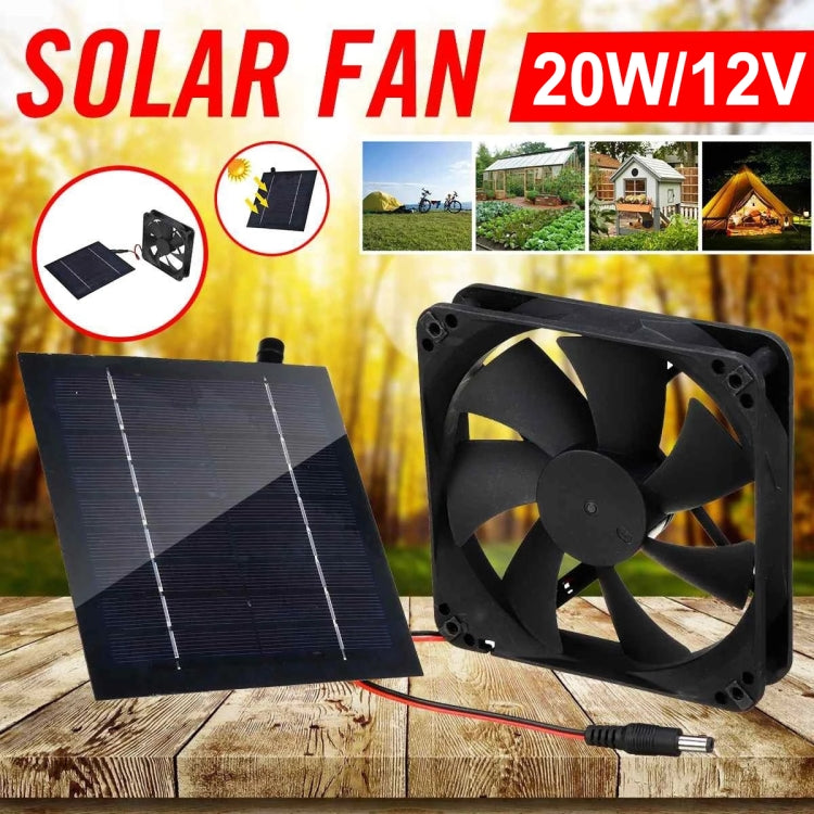 Al-043 20W Solar Mini Fan Bathroom Kitchen Solar Exhaust Fan - Others by buy2fix | Online Shopping UK | buy2fix