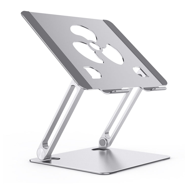 Aluminum Laptop Tablet Stand Foldable Elevated Cooling Rack,Style: Fan Blade Silver - Computer & Networking by buy2fix | Online Shopping UK | buy2fix