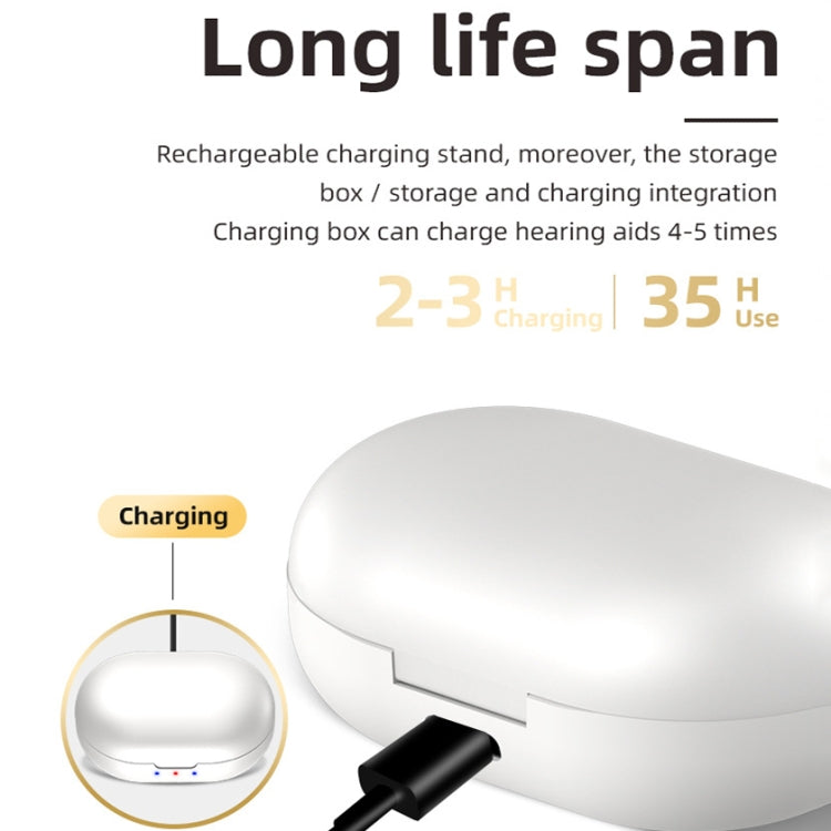 GM-902 Wireless Magnetic Charging Bluetooth Hearing Aids Elderly Sound Amplifier(Skin-color+White) - Hearing Aids by buy2fix | Online Shopping UK | buy2fix