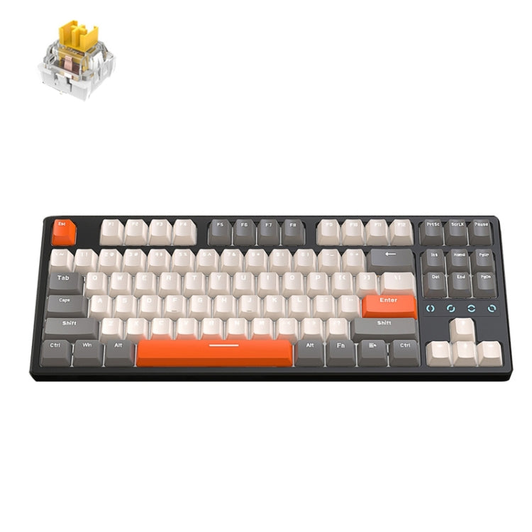 ZIYOU LANG K87 87-key RGB Bluetooth / Wireless / Wired Three Mode Game Keyboard, Cable Length: 1.5m, Style: Banana Shaft (Micr-light) - Wireless Keyboard by ZIYOU LANG | Online Shopping UK | buy2fix