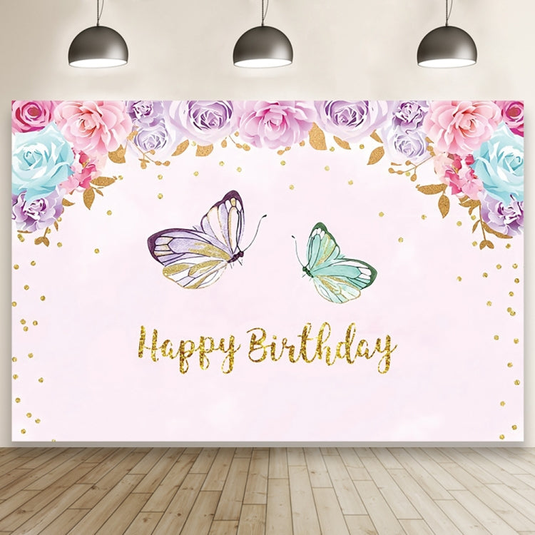 1.5m x 1m Butterfly Pattern Photography Backdrop Birthday Party Decoration Background Cloth(MDT10216) - Camera Accessories by buy2fix | Online Shopping UK | buy2fix