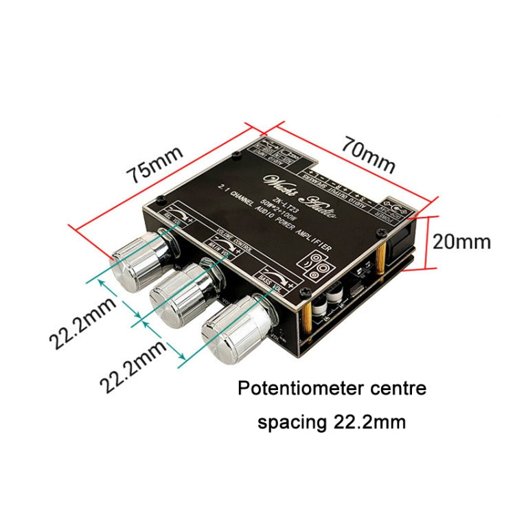 LT23 50W+100W 2.1 Channel TWS Bluetooth Audio Receiver Amplifier Module With Subwoofer - Consumer Electronics by buy2fix | Online Shopping UK | buy2fix