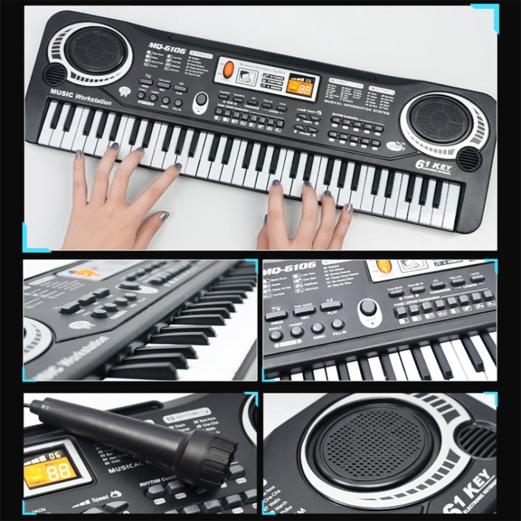 MQ6106 61-Keys Multifunctional Electronic Organ Children Toy with Microphone, Spec: EU Plug - Keyboard Instruments by buy2fix | Online Shopping UK | buy2fix