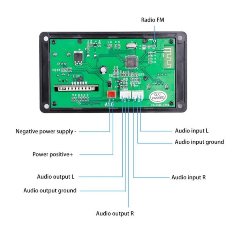 D006BT Bluetooth MP3 Decoder U Disk Playback Audio Amplifier Board(Small RC) - Consumer Electronics by buy2fix | Online Shopping UK | buy2fix