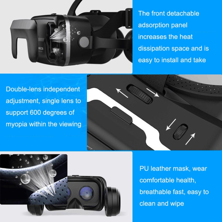 VRSHINECON G04EA+B01 Handle 7th VR Glasses 3D Virtual Reality Game Digital Glasses With Headset - Consumer Electronics by VRSHINECON | Online Shopping UK | buy2fix