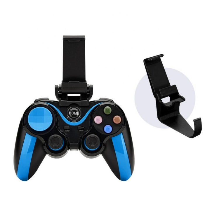 VR SHINECON S9 For Android/iOS Phones Wireless Bluetooth Direct Play Game Handle With Holder(Blue Black) - Gamepads by VR SHINECON | Online Shopping UK | buy2fix